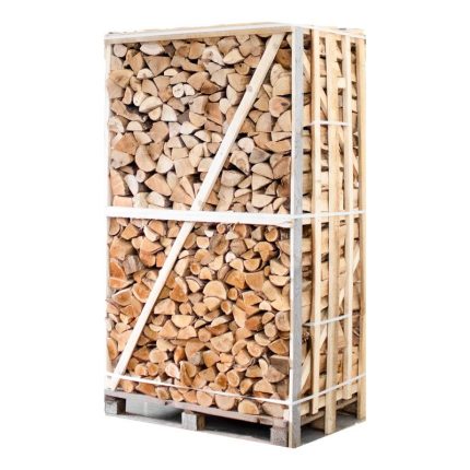 Eigenmarke Kammergetrocknetes Birken Eschen Mischbrennholz 25cm Gespalten 1 Palette